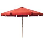 vidaXL Parasol met houten paal 330 cm terracottakleurig, Verzenden