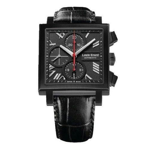 Louis Erard - La Carree Collection Black PVD Square, Handtassen en Accessoires, Horloges | Heren
