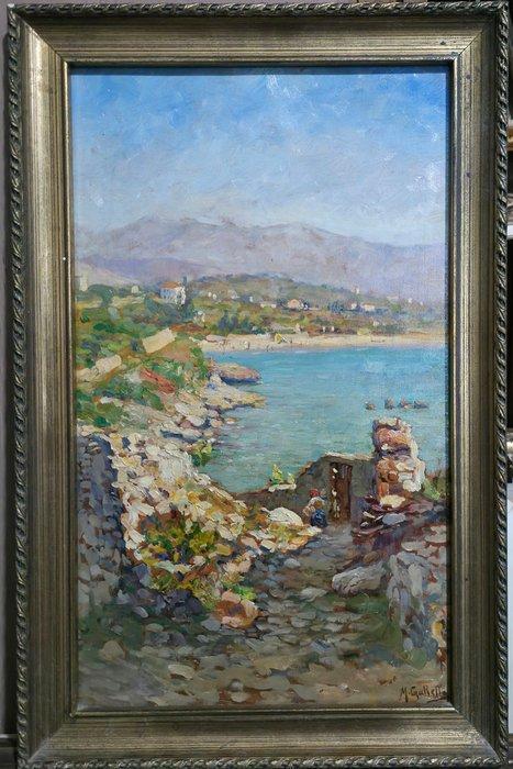 Massimiliano Gallelli (1863-1956) - Paesaggio, Antiquités & Art, Art | Peinture | Classique