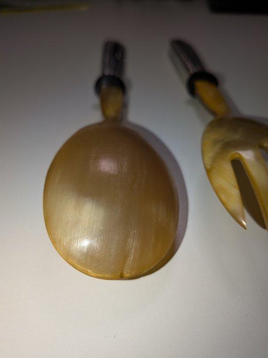 Couverts de service à salade - Argent 800 - 1960-1970, Antiquités & Art, Antiquités | Argent & Or