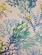 300x280cm! Exclusieve stof Marine met koraal - Mediterraan -