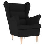 Zwarte Stof Fauteuil | Tweede Kansje | Heerlijk Relaxen, Huis en Inrichting, Fauteuils, Verzenden, Nieuw, Minder dan 75 cm, 75 tot 100 cm