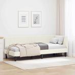 vidaXL Hoek Bed Frame met hoofdeinde Crème 80 cm x 200 cm, Verzenden