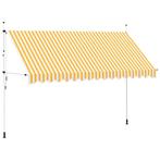 Zonneluifel 4m Oranje/Wit - Retour Deal - Tuinplezier! 51..., Verzenden, Nieuw, 250 cm tot 450 cm, Uitvalscherm