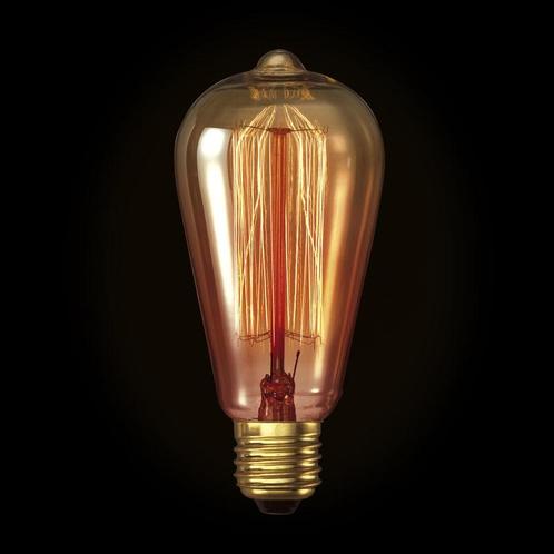 Gloeilamp Edison Gold Ø58mm E27 40W, Maison & Meubles, Lampes | Lampes en vrac, Envoi