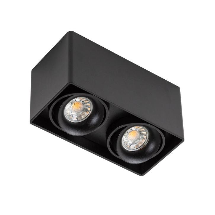 Spots opbouw Bjorn 2 Opbouwspot Zwart Binnenverlichting, Huis en Inrichting, Lampen | Overige, Verzenden