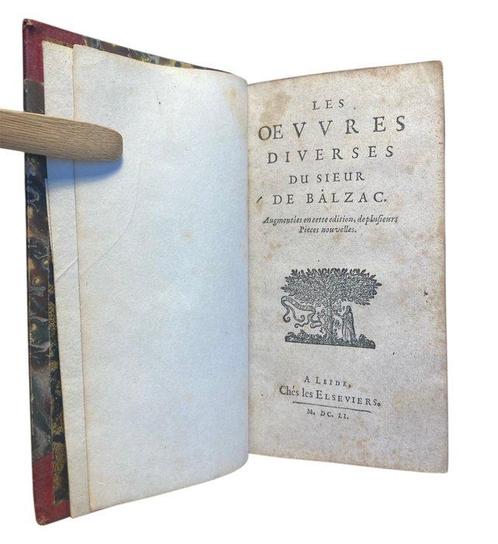 Jean-Louis Guez de Balzac - Les Œuvres diverses - 1651, Antiek en Kunst, Antiek | Boeken en Manuscripten