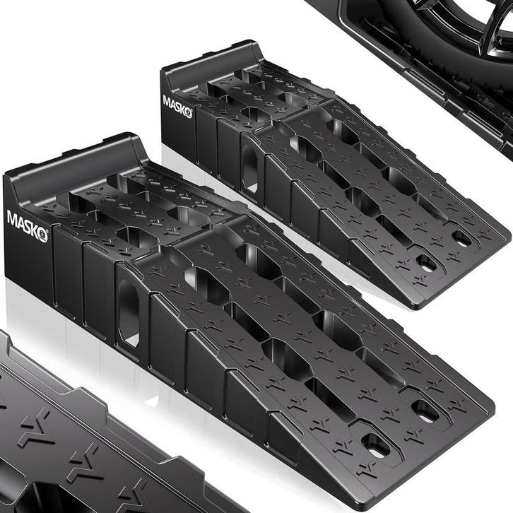 Oprijblokken - Oprijplaten - Set van 2 - Zwart - MASKO®, Doe-het-zelf en Bouw, Gereedschap | Overige machines, Verzenden