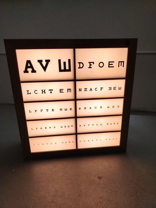 Optometric Table - 1970s - Panneau - Bois, Verre, Antiquités & Art, Antiquités | Assiettes décoratives & Carrelages