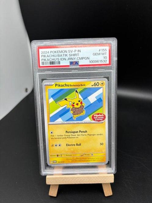 Pokémon - 5 Graded card - Pikachu’s Journey Campaign Batik, Hobby en Vrije tijd, Verzamelkaartspellen | Pokémon