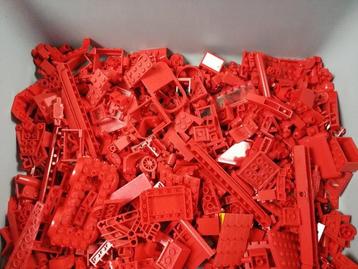 Lego - geen serie - Red LEGO parts, +-3,0 kg - 1990-2000 beschikbaar voor biedingen