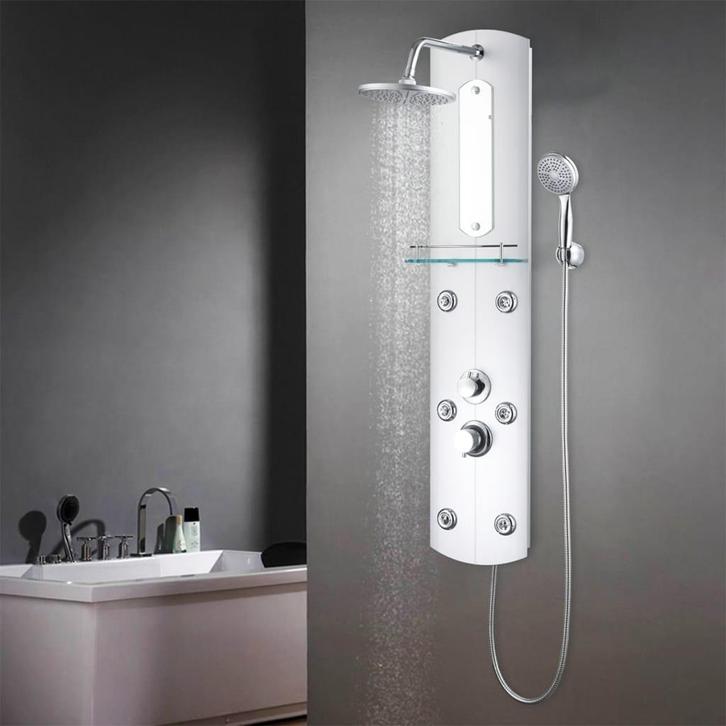 vidaXL Douchepaneel 25x43x120 cm zilver, Doe-het-zelf en Bouw, Sanitair, Nieuw, Verzenden