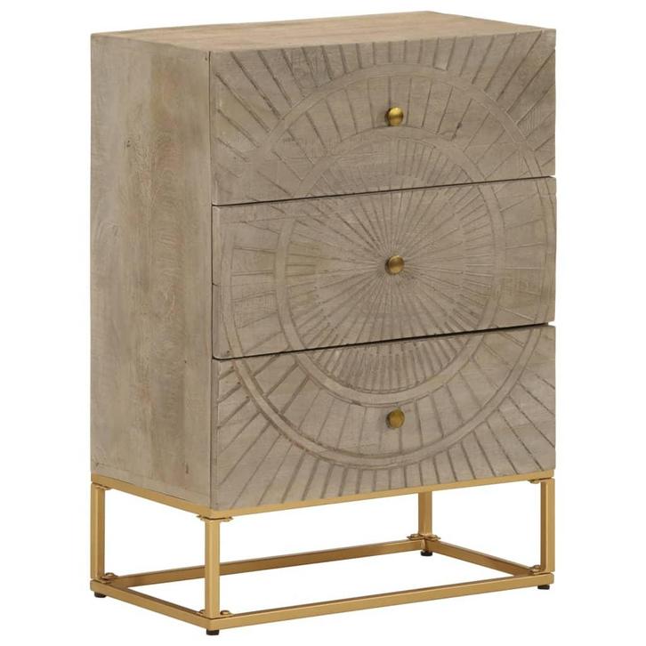 vidaXL Ladekastje 55x30x76 cm massief mangohout en ijzer, Huis en Inrichting, Kasten | Overige, Nieuw, Verzenden