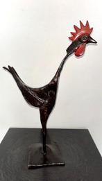 Abdoulaye Derme - sculptuur, Coq - 35 cm - Koud geverfd, Antiquités & Art