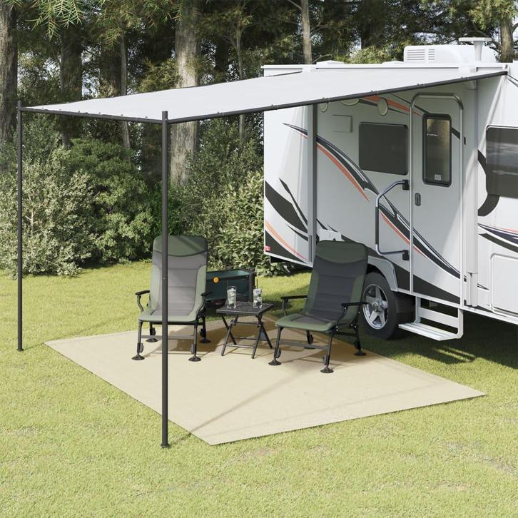 vidaXL Tenttapijt 3,5x2,5 m crèmekleurig, Caravans en Kamperen, Tentaccessoires, Nieuw, Verzenden