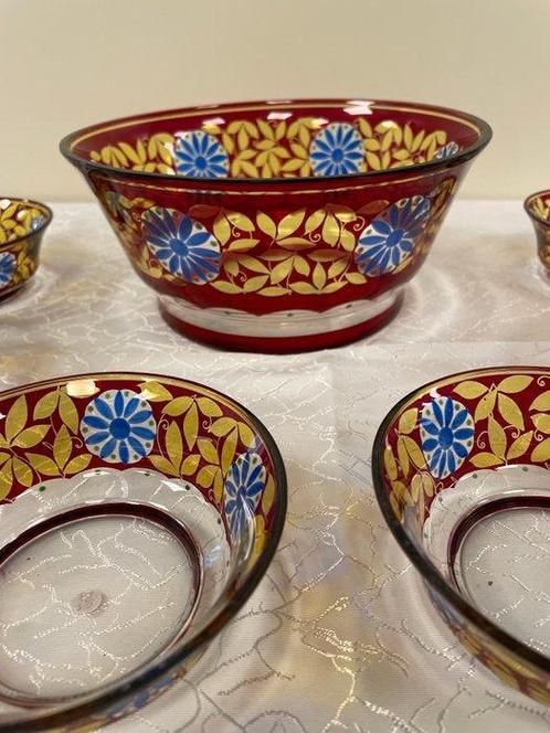 Plat (7) - Verre - Art du verre bohémien, Antiek en Kunst, Curiosa en Brocante