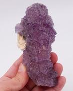 Oud materiaal: paarse fluoriet drijver met een wijzerplaat