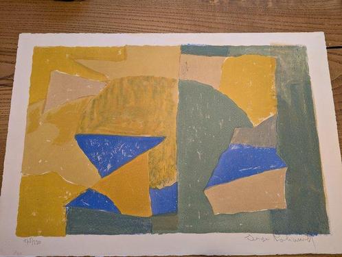 Serge Poliakoff (1900-1969) - Composition jaune, verte,, Antiek en Kunst, Antiek | Overige Antiek