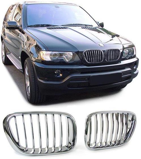 Chromen Nieren BMW X5 E53 1999-2003 B6078, Auto-onderdelen, Carrosserie, Nieuw, BMW, Voor, Links, Rechts