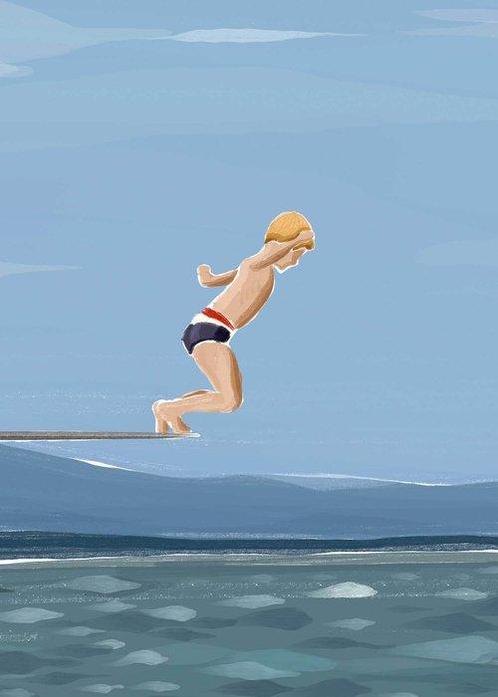 Félix Díaz de Escauriaza - The Springboard, Antiek en Kunst, Kunst | Schilderijen | Modern