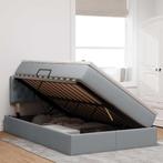 vidaXL Opbergbed met matras Lichtgrijs 120 x 190 cm Bewerkt, Maison & Meubles, Verzenden