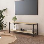 vidaXL Tv-meubel 100x33x41 cm bewerkt hout en staal sonoma, Huis en Inrichting, Kasten |Televisiemeubels, Verzenden, Nieuw