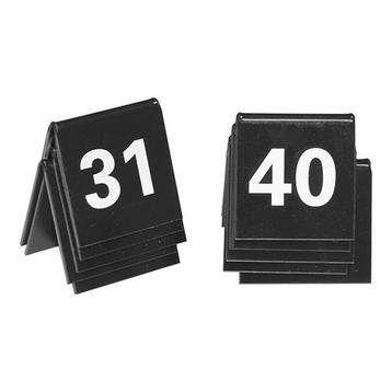 Tafelnummer | 31 t/m 40 | Kunststof | Zwart | 2-zijdig |, Verzenden