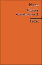 Timaios: Griech. /Dt.  Platon  Book, Gelezen, Platon, Verzenden