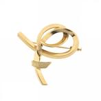 Gouden fantasie broche, Handtassen en Accessoires, Broches, Ophalen of Verzenden, Gebruikt, Overige kleuren, Goud