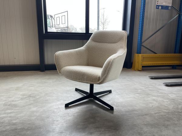 Veiling - Fauteuil Elka - Boucle - Stof - wit - creme, Huis en Inrichting, Stoelen