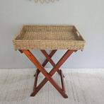 Bijzettafel - Butlertray - Hout, zeegras, Antiek en Kunst