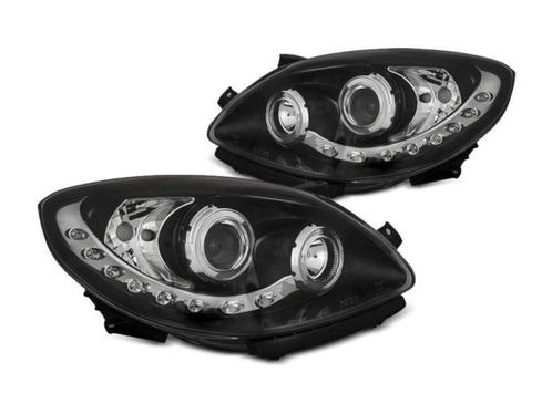 Koplamp units LED DRL geschikt voor Renault Twingo Black, Auto-onderdelen, Verlichting, Nieuw, Renault, Verzenden