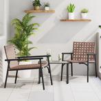 vidaXL Tuinstoelen 2 stuks Zwart 79x56x73,5 cm Poly Rattan, Tuin en Terras, Tuinstoelen, Verzenden, Nieuw