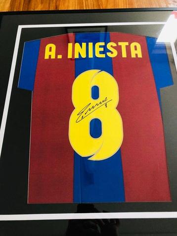 Andres Iniesta - Official Signed FC Barcelona Jersey Framed beschikbaar voor biedingen