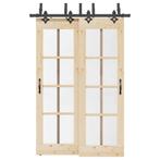 vidaXL Doos met onderdelen voor schuifdeur 152,5 cm staal, Doe-het-zelf en Bouw, Hang- en Sluitwerk, Verzenden, Nieuw