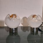 Tafellamp (2) - bal - messing glas