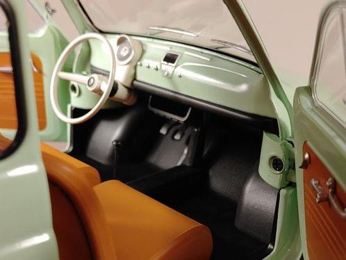 KK-Scale 1:12 - Model sedan - Fiat 500 Mintgroen 1968, Hobby en Vrije tijd, Modelauto's | 1:5 tot 1:12