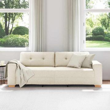 vidaXL 3-zits sofa in linnen 180 cm, Verzenden