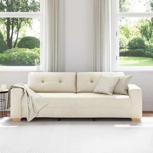 vidaXL Bank met kussen met kussen Beige 220 x 78 x 84 cm, Huis en Inrichting, Zetels | Zetels, Nieuw, Verzenden