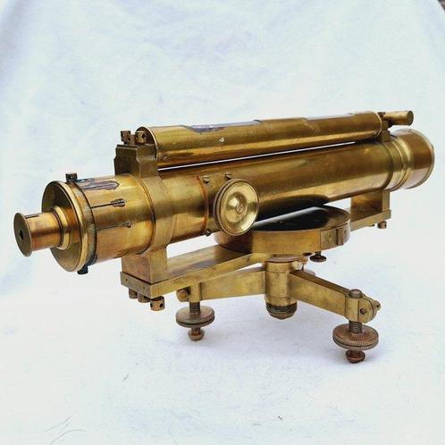 Waterpas (optisch instrument) - Waterpasinstrument op kompas, Antiek en Kunst, Antiek | Wandborden en Tegels