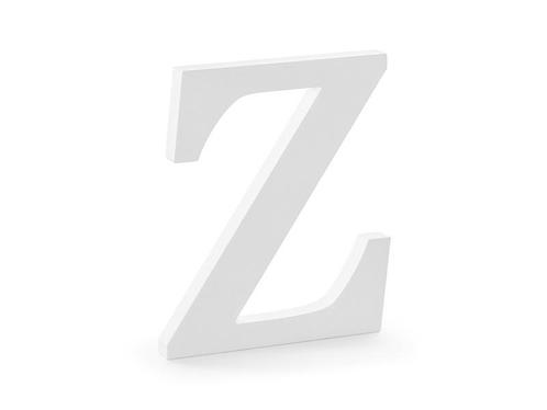 Witte Letter Z Hout 20cm, Hobby en Vrije tijd, Feestartikelen, Nieuw, Verzenden
