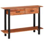 vidaXL Wandtafel met lade Bruin 110 x 30 x 75 cm Massief, Huis en Inrichting, Verzenden, Nieuw