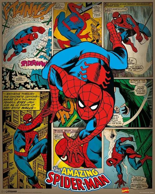 Marvel Comics Retro Poster Spider-Man 40 x 50 cm, Verzamelen, Film en Tv, Ophalen of Verzenden