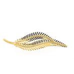 Vintage gouden veer broche (vintage broche, gouden broche), Handtassen en Accessoires, Broches, Ophalen of Verzenden, Gebruikt