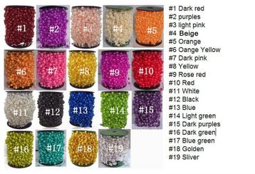 Parelketting per 5 meter kleinverp 3+8 mm - mintgroen #
