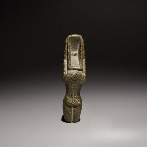 Oud-Egyptisch Steen Antropomorfe lepel. Late periode, 664 -, Verzamelen, Mineralen en Fossielen