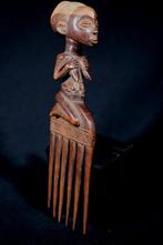 Figuur - Luba Comb - 26 cm - Democratische Republiek Congo, Antiek en Kunst