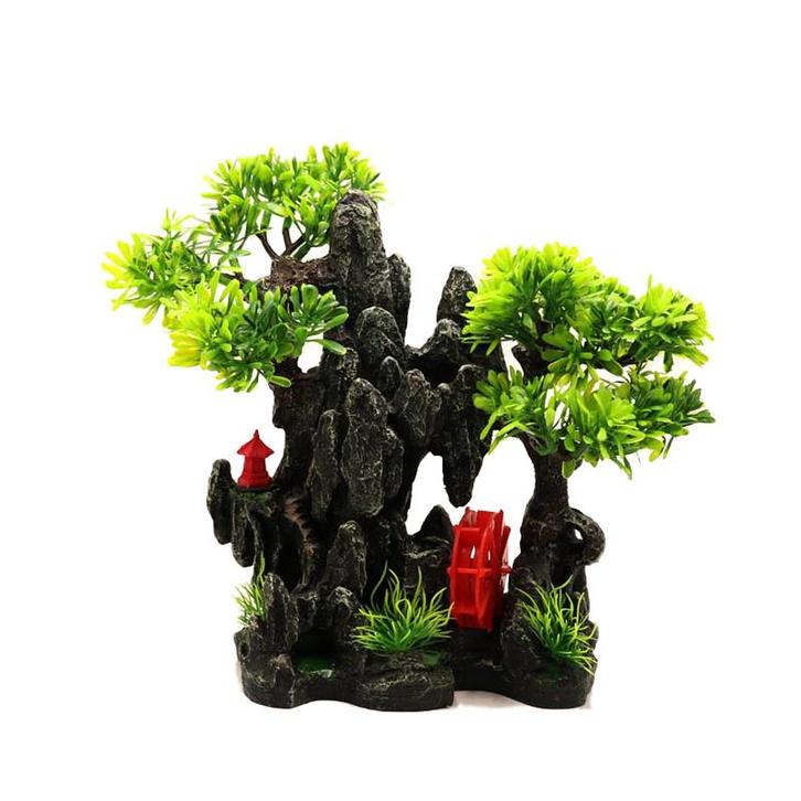 Bonsai met watermolen luchtaansluiting  / As-289 (decoratie), Dieren en Toebehoren, Vissen | Aquaria en Toebehoren, Nieuw, Verzenden