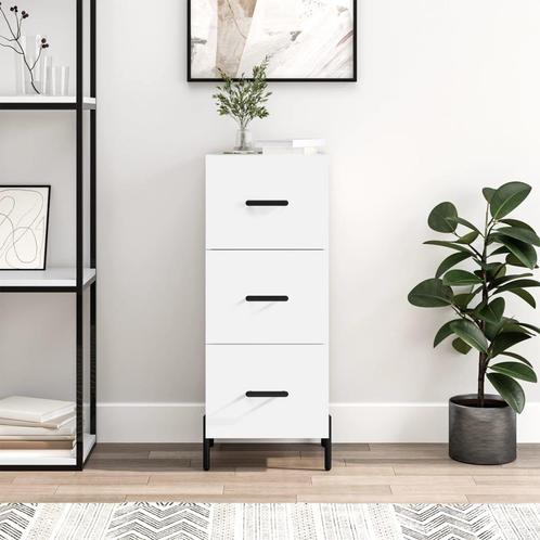 vidaXL Dressoir 34,5x34x90 cm bewerkt hout wit, Huis en Inrichting, Kasten | Dressoirs, Nieuw, Verzenden