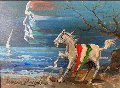 Romano Mussolini (1927-2006) - Il Babbo e il Cavallo, Antiek en Kunst, Kunst | Schilderijen | Klassiek